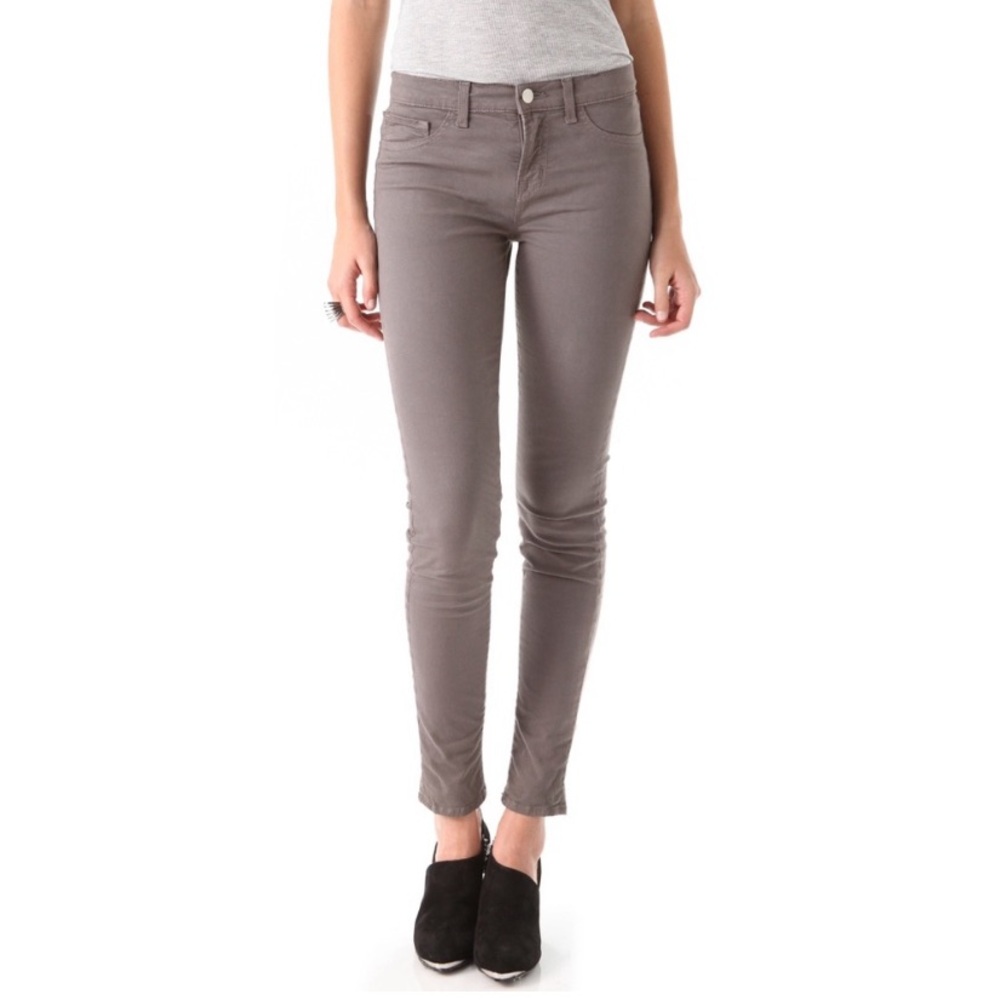 J Brand 811 Mid-Rise Skinny Leg Jean Pants in Cafe Gray Size 27